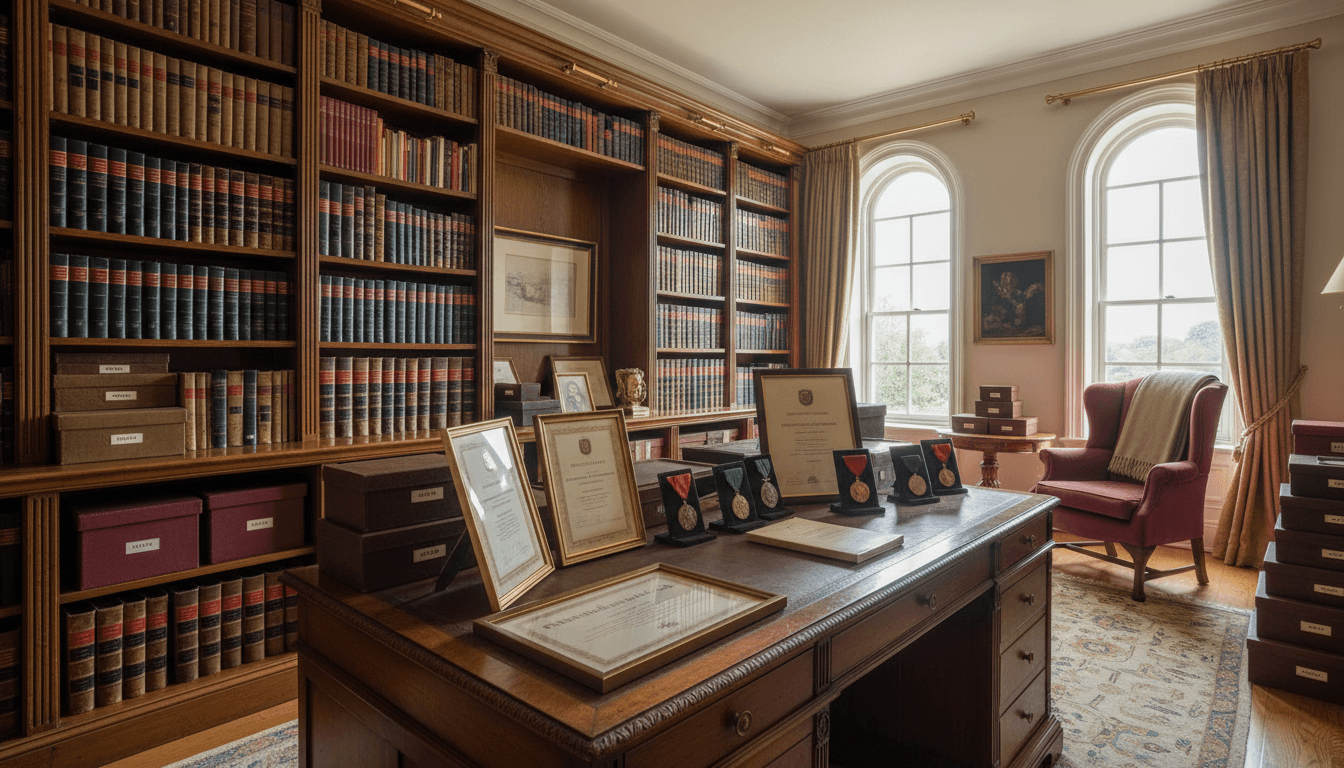 Hall of fame gallery space honoring recognized researchers